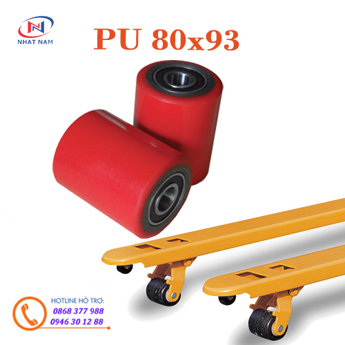 Bánh xe nâng tay PU 80*93